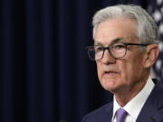 FILE - Federal Reserve Board Chair Jerome Powell speaks during a news conference at the Federal Reserve in Washington, June 12, 2024. Powell will be interviewed at the Economic Club of Washington on Monday, July 15, 2024, about the U.S. and global economies, the central bank&rsquo;s efforts to tame inflation and the data it tracks as it seeks to keep the economy growing.