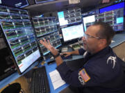 Specialist Anthony Matesic works on the floor of the New York Stock Exchange, Monday, July 22, 2024. U.S. stocks are climbing Monday and clawing back some of the losses from their worst week since April.