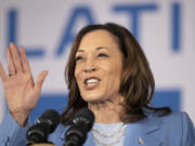 Vice President Kamala Harris speaks during a post debate campaign rally, Friday, June 28, 2024, in Las Vegas.