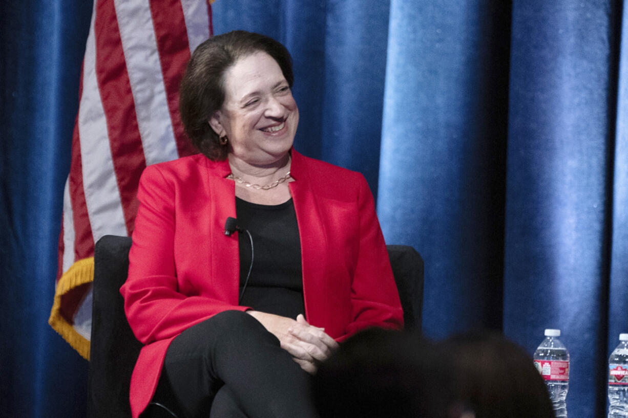 U.S. Supreme Court Justice Elena Kagan sits on a panel at the 2024 Ninth Circuit Judicial Conference in Sacramento, Calif., Thursday, July 25, 2024. Kagan became the first member of the Supreme Court to call publicly for beefing up the court&rsquo;s new ethics code by adding a way to enforce it.