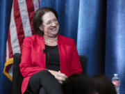 U.S. Supreme Court Justice Elena Kagan sits on a panel at the 2024 Ninth Circuit Judicial Conference in Sacramento, Calif., Thursday, July 25, 2024. Kagan became the first member of the Supreme Court to call publicly for beefing up the court&rsquo;s new ethics code by adding a way to enforce it.