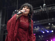 FILE -Ann Wilson, of Heart, performs at RFK Stadium in Washington on July 4, 2015. Wilson says she has cancer. The band is postponing the remaining shows on its Royal Flush Tour.