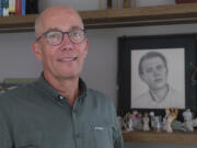 Thomas Schansman poses in front of a drawing of his son, Quinn, at his home in the central Dutch city of Hilversum, Netherlands, Thursday, July 11, 2024. Quinn Schansman dreamed of becoming the youngest ever CEO of an American company. But the 18-year-old dual Dutch-American citizen&rsquo;s future &mdash; whatever it may have held &mdash; was cruelly cut short when he was one of the 298 people killed as a Soviet-era Buk surface-to-air rocket launched from territory in eastern Ukraine controlled by pro-Russian rebels destroyed Malaysia Airlines Flight MH17.