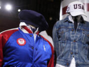 Team USA Paris Olympics attire is displayed at Ralph Lauren headquarters on June 17 in New York.