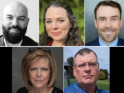 Candidates for Clark County Council District 4 position in the August primary are: (clockwise from top left) Matt Cutile, Dorothy Gasque, Matt Little, Joe Zimmerman and Shannon Roberts.