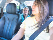 Per these guidelines, generally kids should not start riding in the front seat until age 13.