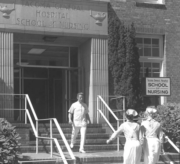 The Tacoma General Hospital School of Nursing — the first to be established in the state of Washington — and the Deaconess Hospital School of Nursing both shuttered their doors in 1980. More than 2,000 nurses graduated from the school in its almost century of operation.