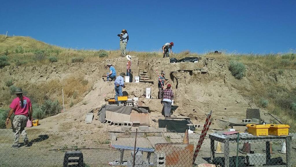 The bones of an ice age mammal are being dug up near Kennewick, Wash. Registration for late summer and fall tours is open.