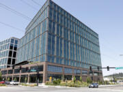 Spring District Block 6, an office tower, and buildings in Bellevue on Friday, July 26, 2024.