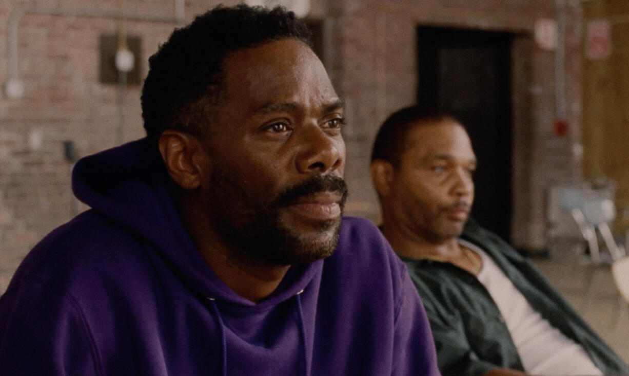 Colman Domingo, left, and Clarence Maclin in the film &ldquo;Sing Sing.&rdquo; (Courtesy A24/TNS)