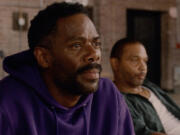 Colman Domingo, left, and Clarence Maclin in the film &ldquo;Sing Sing.&rdquo; (Courtesy A24/TNS)