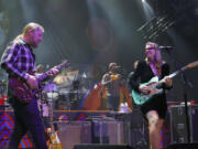 Derek Trucks, left, and Susan Tedeschi of the Tedeschi Trucks Band perform Feb. 23, 2023, at the Ryman Auditorium on in Nashville, Tenn.