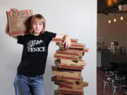 Pizza of Venice employee Sookie Orth is photographed at the pizza shop in Altadena, California, on July 12, 2024.