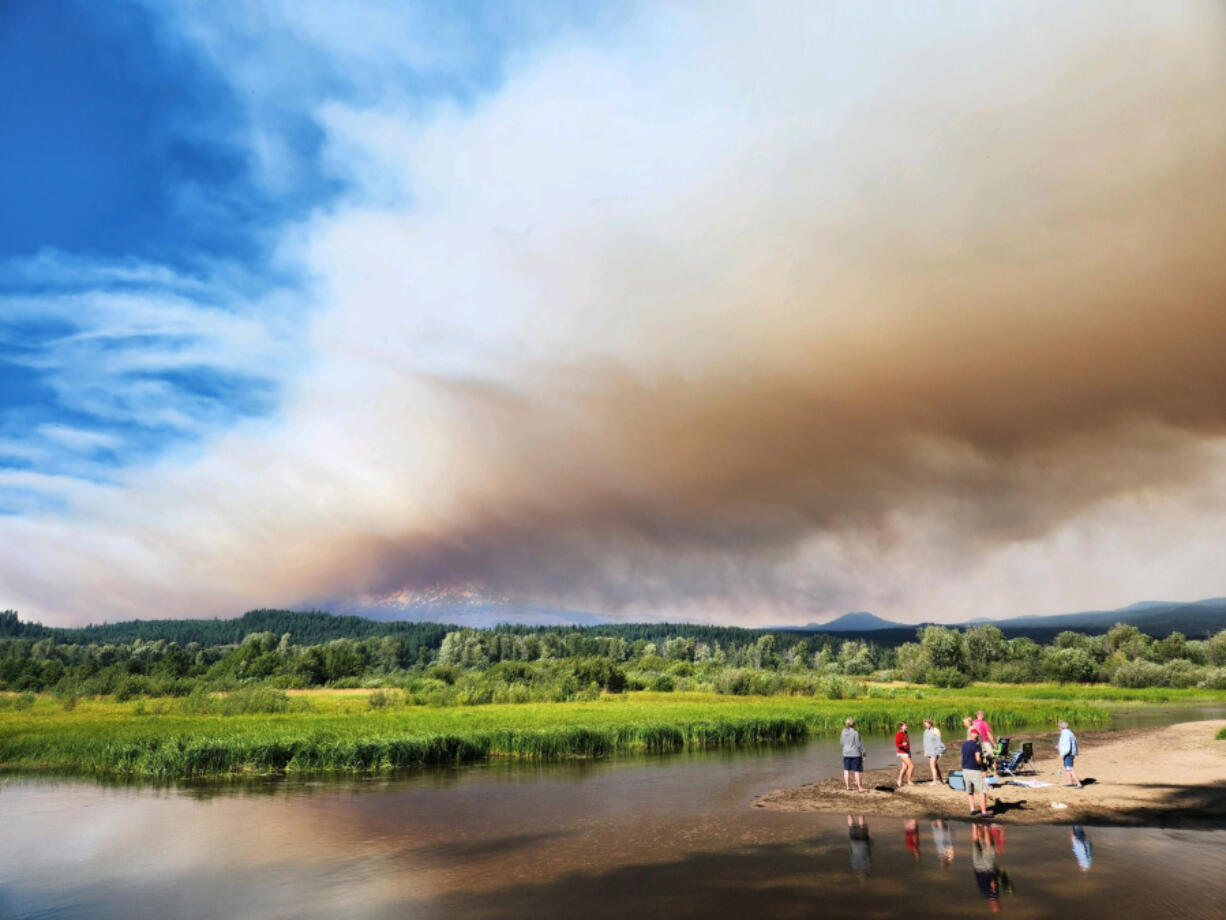 The Williams Mine Fire on Tuesday.