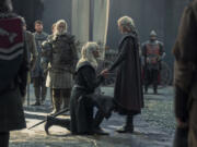 Matt Smith, left, as Daemon Targaryen and Emma D&Ccedil;&fnof;&Ugrave;Arcy as Rhaenyra Targaryen in &Ccedil;&fnof;&uacute;House of the Dragon.&Ccedil;&fnof;&ugrave; (Ollie Upton/HBO/TNS)