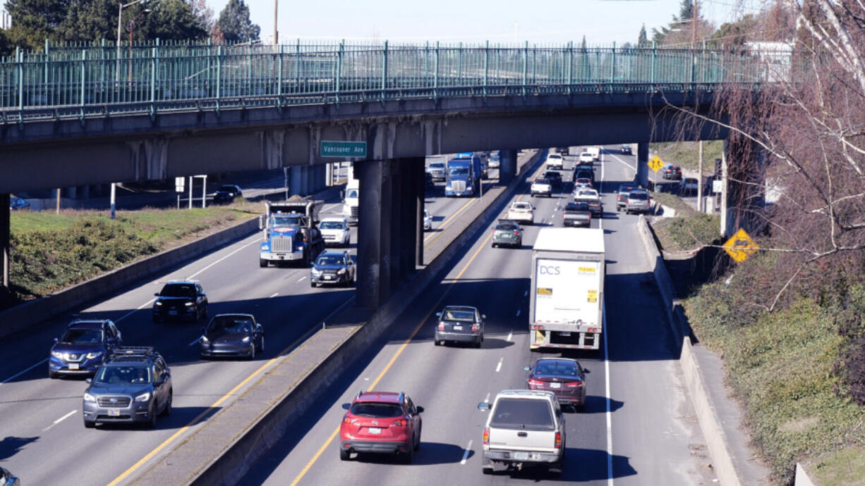 Traffic sometimes flows on Interstate 5 in Portland but is often bunched up around the Rose Quarter.