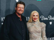 Blake Shelton, left, and Gwen Stefani attend the 27th annual Power of Love gala May 10 at MGM Grand Garden in Las Vegas.