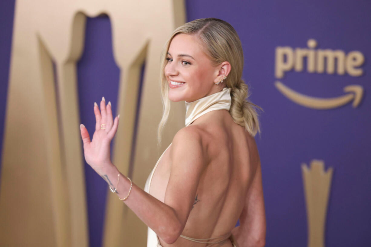 Kelsea Ballerini arrives May 16 at the 59th Academy of Country Music Awards red carpet at The Star in Frisco, Texas.