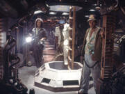 From left, Sigourney Weaver, Yaphet Kotto and Harry Dean Stanton on the set of &ldquo;Alien,&rdquo; directed by Ridley Scott.