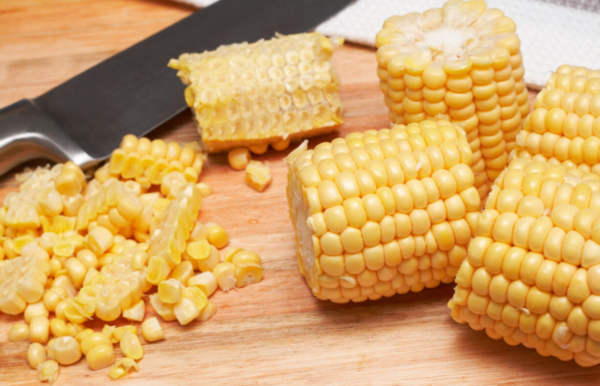 The peak of corn season is a good time to make Creamy Corn and Poblano Soup.