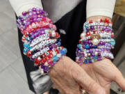 Kelly Jacobs, a delegate from Mississippi, made 1,000 &ldquo;Swifty Voter&rdquo; and &ldquo;Kamala&rdquo; friendship bracelets to hand out at the Democratic National Convention.