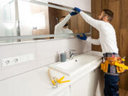 Installing mirrors in a bathroom can be a quick way to improve a feeling of spaciousness.