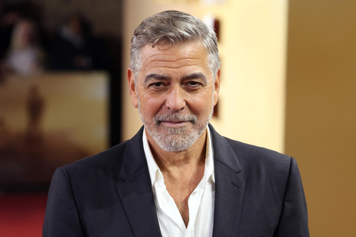 George Clooney attends the U.K. premiere of &ldquo;The Boys in the Boat&rdquo; on Dec. 3, at Curzon Cinema Mayfair in London. (Neil P.