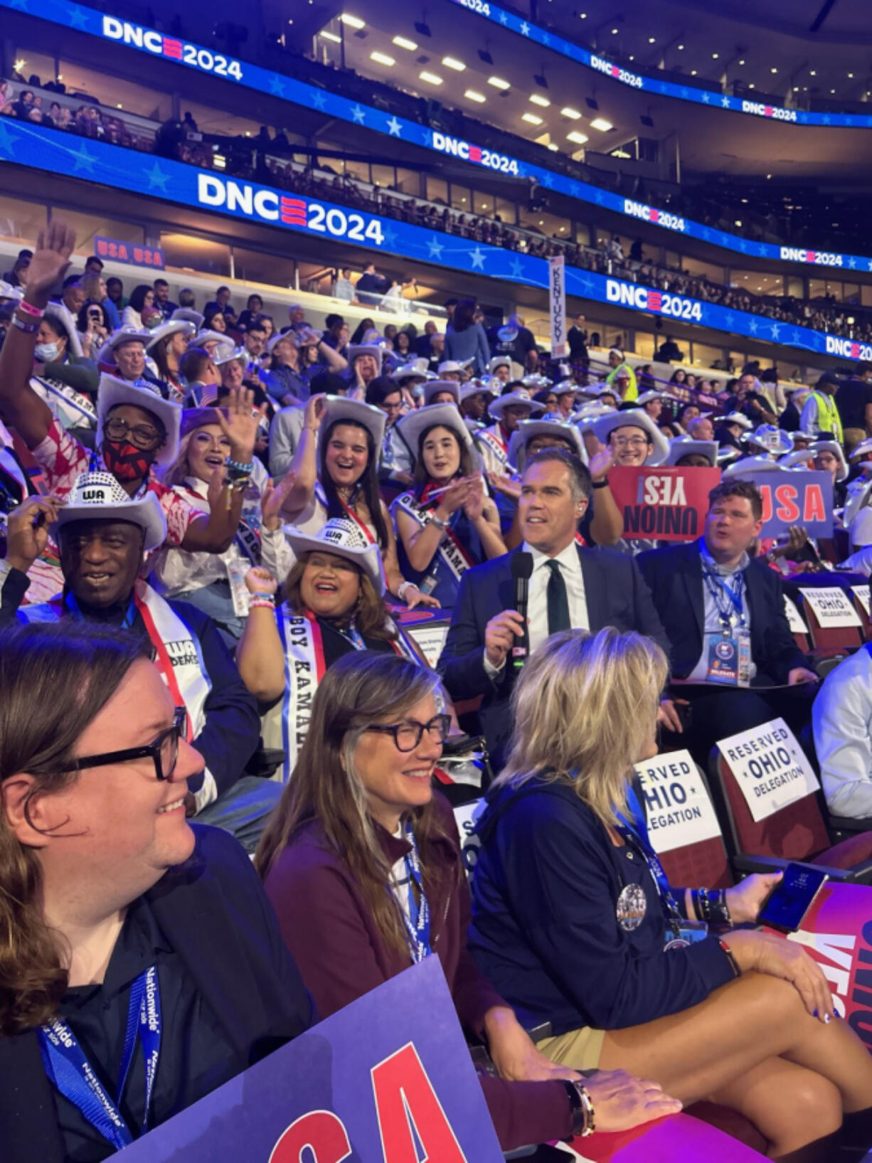 Washington Democratic Party delegation at the Democratic National Convention. August 19, 2024.