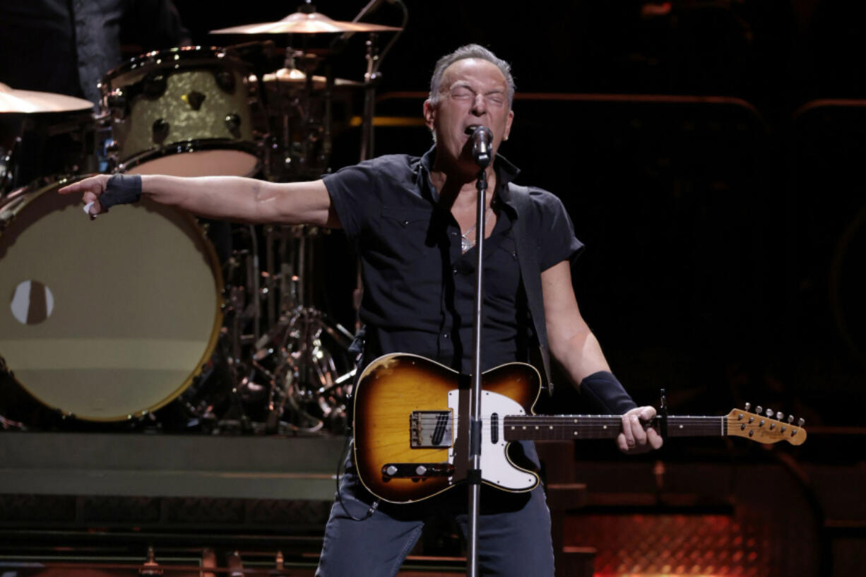 Bruce Springsteen performs March 16, 2023, with the E Street Band at the Wells Fargo Center in Philadelphia, Pa.