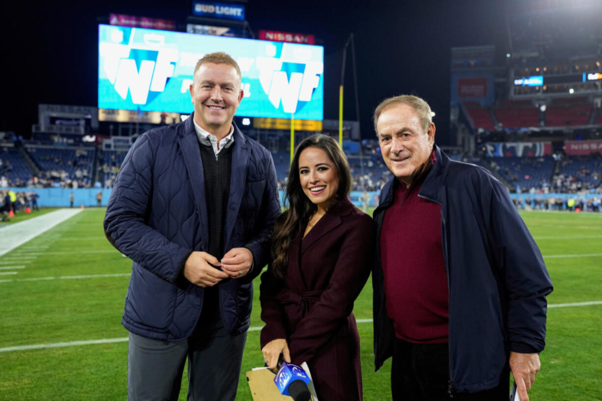 Al Michaels, right, will be in Amazon Prime Video&rsquo;s booth for &ldquo;Thursday Night Football.&rdquo; (Prime Video)