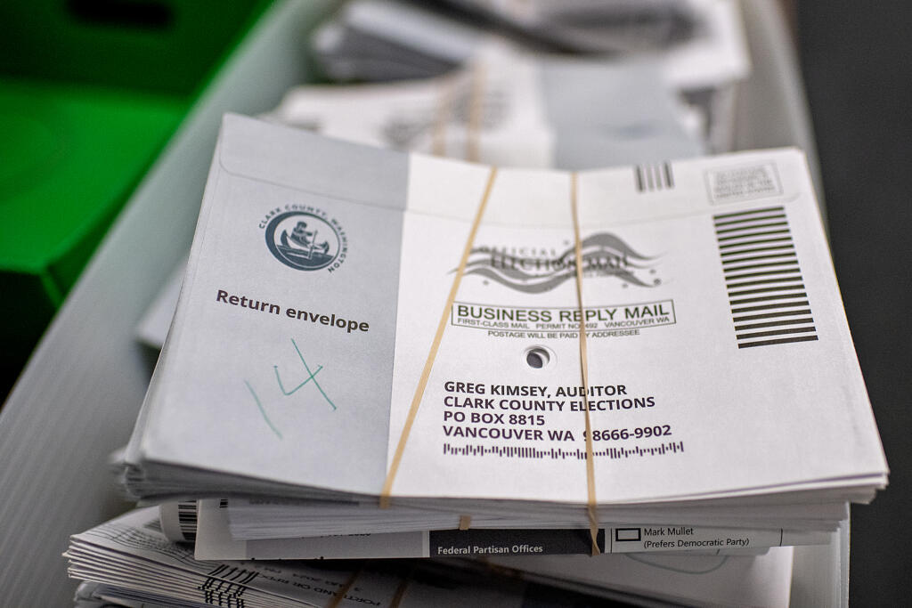 Ballots are sorted at Clark County Elections Office on Tuesday afternoon, Aug. 6, 2024.