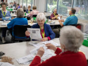 Ballots are sorted at Clark County Elections Office on Tuesday afternoon.