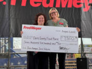 At the Clark County Fair, the Clark County Food Bank received $7,500 from Fred Meyer.