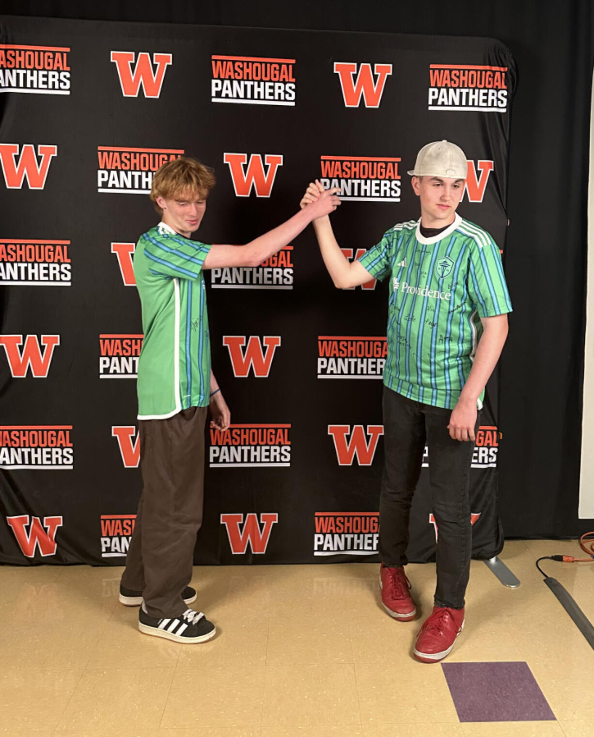 Two Washougal High School students, Rilen Snethen and Boaz Brooks, represented the Seattle Sounders FC at the 2024 Special Olympics Unified Sports All-Star Game on July 23.