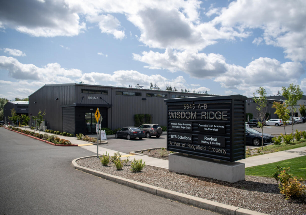 The Wisdom Ridge Business Park sits Tuesday in Ridgefield. The Port of Ridgefield has approved a lease with Evergreen Public Schools for space within Wisdom Ridge to house an expansion of programs at Cascadia Technical Academy.