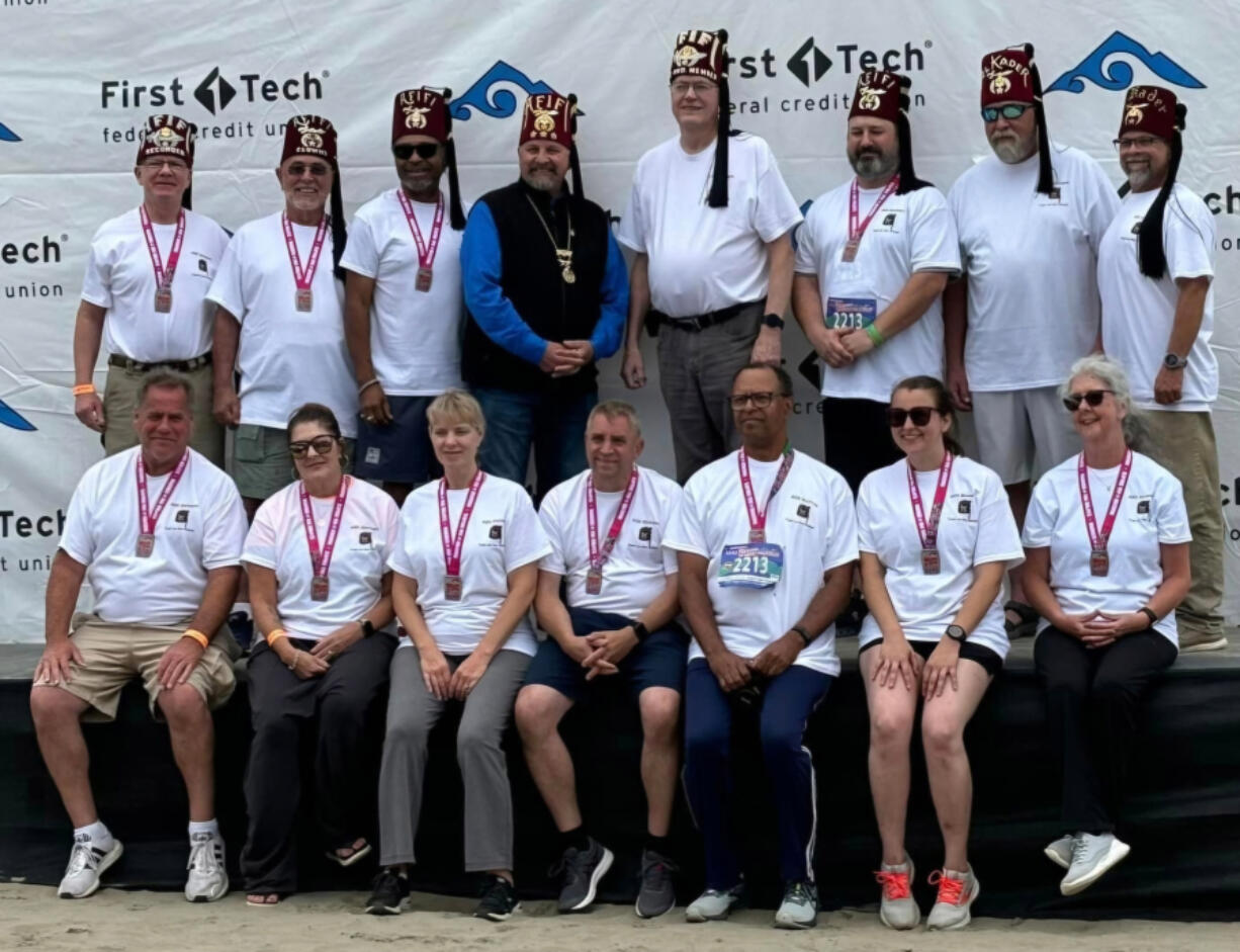 Afifi Shriners team of Clark County locals celebrates a successful Portland to Coast relay.