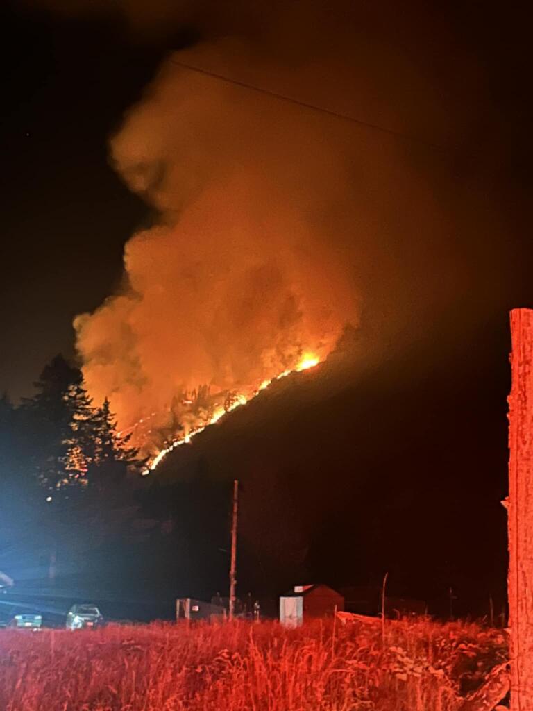 A fire on the Olympic Peninsula south of Olympia has forced some evacuations as it spread to more than 2,000 acres.