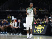 Seattle Storm guard Jewell Loyd scored 28 points and the go-ahead 3-pointer Wednesday, Aug. 28, 2024, in Seattle's 85-81 win over the Atlanta Dream.