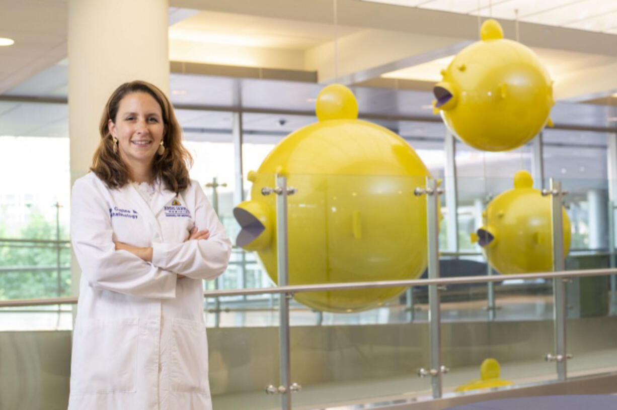 This undated image shows ophthalmologist Megan Collins at Johns Hopkins Children&rsquo;s Center in Baltimore.