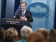 White House national security adviser Jake Sullivan speaks about the prisoner swap with Russia during a briefing at the White House, Thursday, Aug. 1, 2024, in Washington.