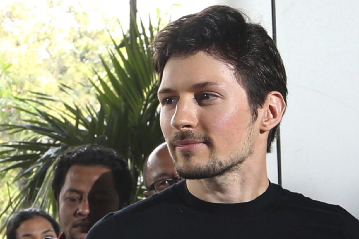 FILE - Telegram co-founder Pavel Durov appears at an event on Aug. 1, 2017 in Jakarta, Indonesia.