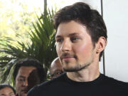 FILE - Telegram co-founder Pavel Durov appears at an event on Aug. 1, 2017 in Jakarta, Indonesia.