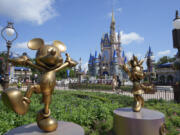 FILE - The Cinderella Castle is seen at the Magic Kingdom at Walt Disney World, July 14, 2023, in Lake Buena Vista, Fla.