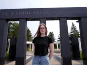 University student Christina Westman poses at St. Cloud State University, Tuesday, July 30, 2024, in St. Cloud, Minn.