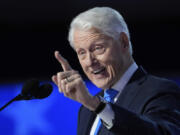 Former President Bill Clinton speaks during the Democratic National Convention Wednesday, Aug. 21, 2024, in Chicago.