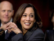 FILE - Democratic presidential candidate Sen. Kamala Harris, D-Calif., appears for a Senate Homeland Security Committee hearing on Capitol Hill in Washington, Nov. 5, 2019. Harris, the daughter of immigrants who rose through the California political and law enforcement ranks to become the first female vice president in U.S. history, is poised to secure the Democratic Party&#039;s presidential nomination Monday, Aug. 5, 2024.