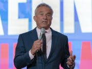 FILE - Independent presidential candidate Robert F. Kennedy Jr. speaks during the Libertarian National Convention at the Washington Hilton in Washington, May 24, 2024.