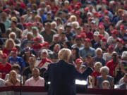 Republican presidential candidate former President Donald Trump speaks at a campaign rally, Wednesday, July 31, 2024, in Harrisburg, Pa.