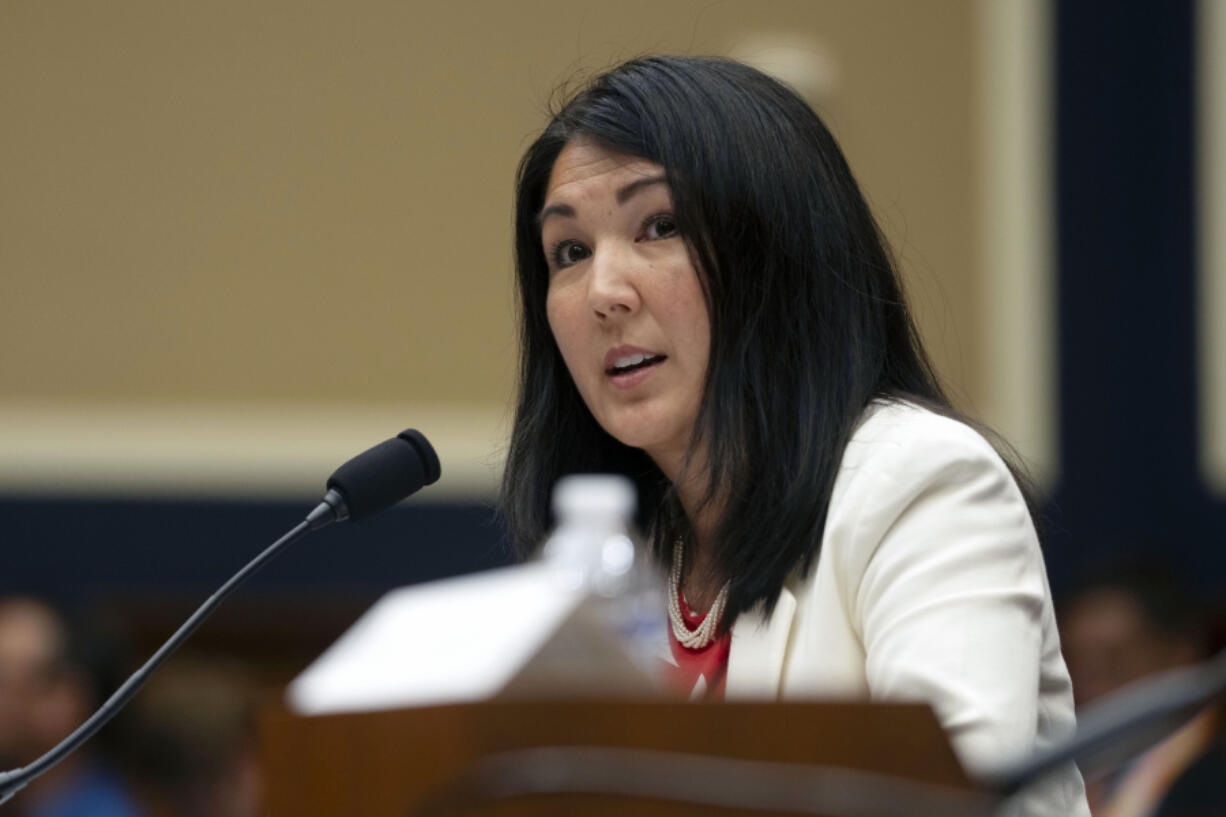 FILE - Shelee Kimura, President and Chief Executive Officer of Hawaiian Electric, appears before the House Committee on Energy and Commerce on Capitol Hill, Sept. 28, 2023, in Washington. The parties in lawsuits seeking damages for last year&#039;s Maui wildfires have reached a $4 billion global settlement, a court filing said Friday, Aug. 2, 2024, nearly one year after the deadliest U.S. wildfire in more than a century.