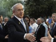 Israeli Prime Minister Benjamin Netanyahu attends the state memorial for Ze&#039;ev Jabotinsky, at Mount Herzl Military Cemetery in Jerusalem, Sunday, Aug. 4, 2024.